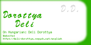 dorottya deli business card